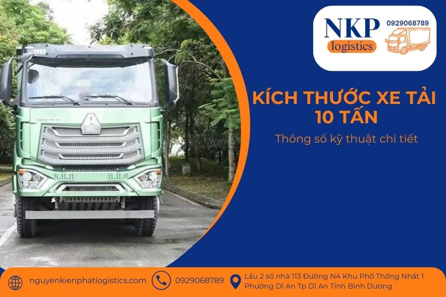 Kích thước xe tải 10 tấn Kích thước xe tải 10 tấn
