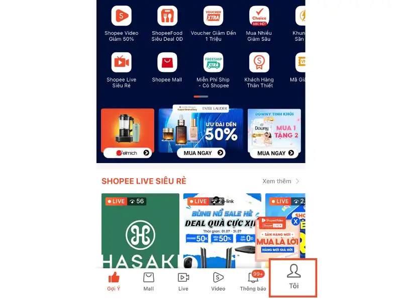 Chọn mục “Liên hệ Shop” để bắt đầu trò chuyện