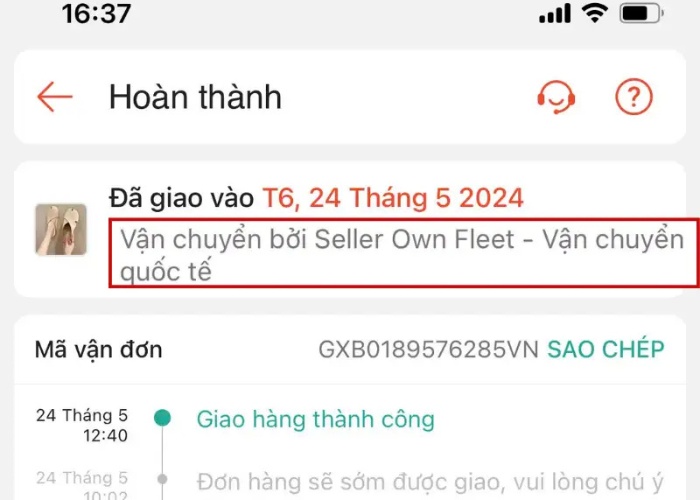 Seller Own Fleet tra cứu vận đơn qua Shopee Seller Own Fleet tra cứu vận đơn qua Shopee