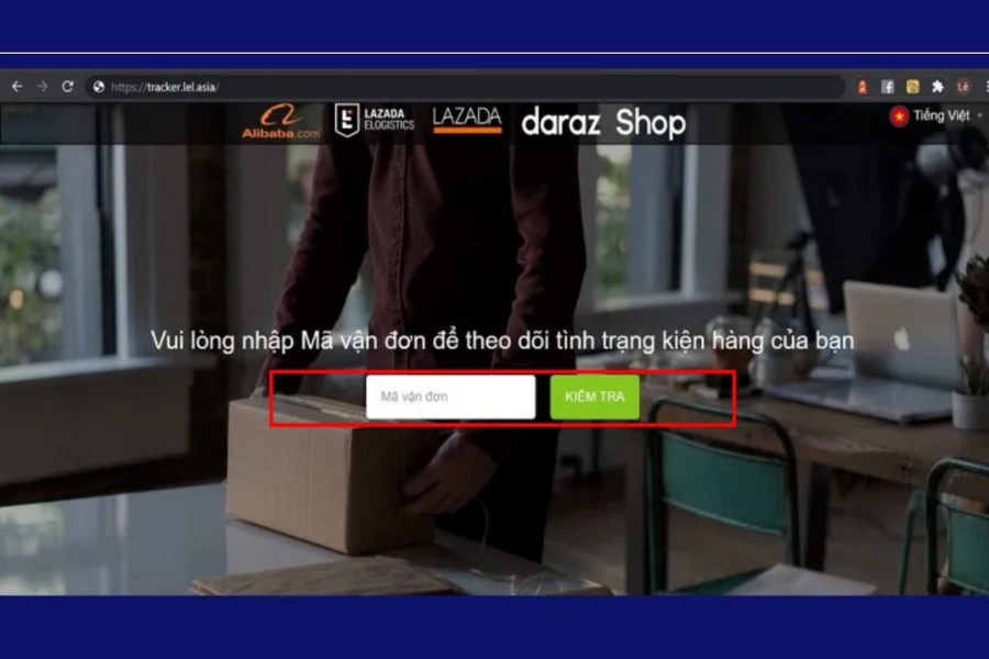Tra cứu bằng mã vận đơn LEX VN tracking bước 2